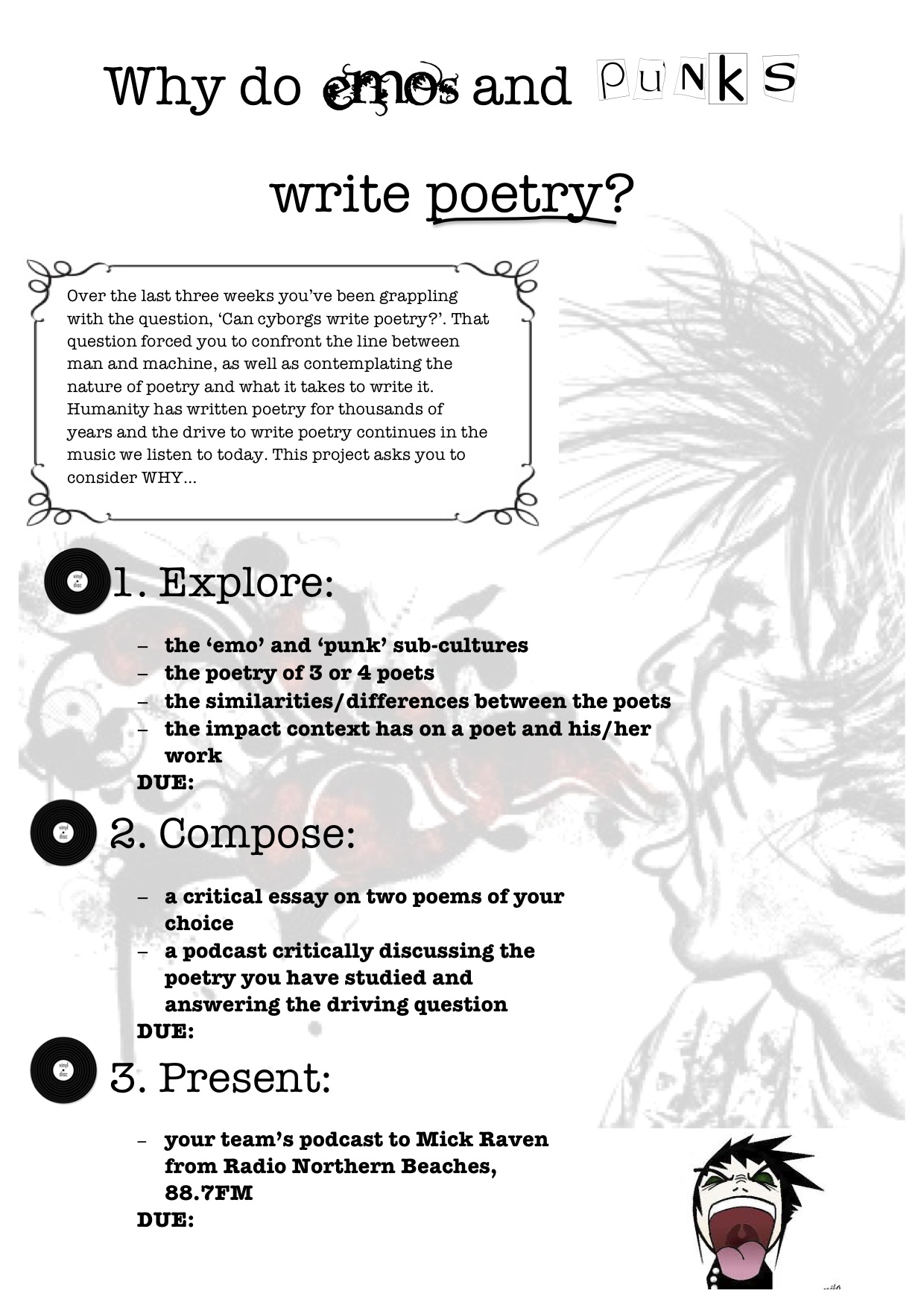 Using music to engage year 27 students with poetry  Bianca Hewes